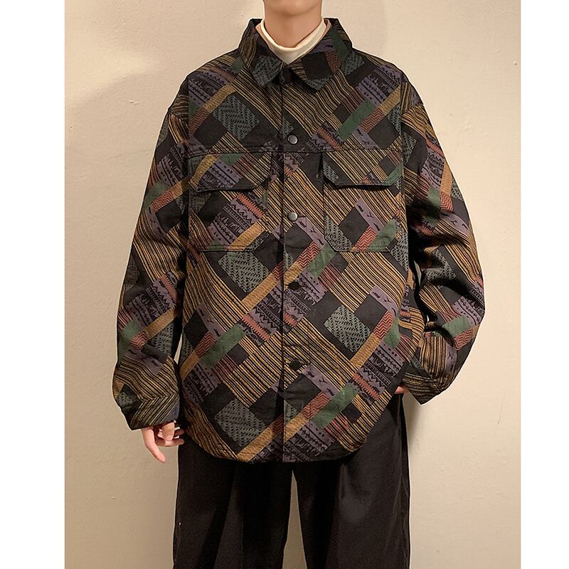 [GUYU Series]★Outerwear★ Shirt Jacket Ethnic Style Unisex Men's Ethnic Style Retro ML XL 2XL