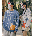 Load image into Gallery viewer, [Nana Series]★Sweater★ 4color Cat Unisex Men's Couple Clothes Cute Large Size Blue Black Orange Beige
