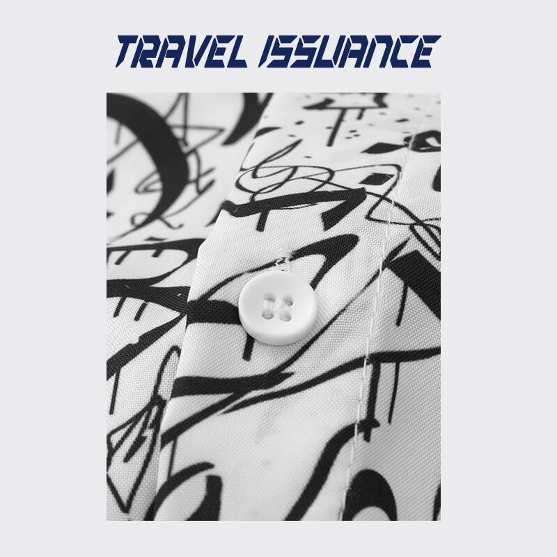 [TRAVEL ISSUANCE Series]★Shirt★ Hawaii Aloha Shirt Unisex Men's Short Sleeve Shirt Unique