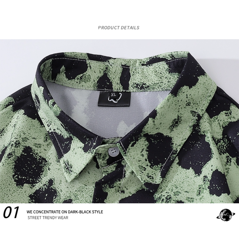 [Escaped Earth Series]★Shirt★ Long sleeve shirt tops tie-dye unisex men's ML XL 2XL original unique