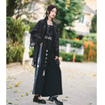 Load image into Gallery viewer, [Old Monster --- Rabbit Series] ★China style happi coat★ Tops Chiffon Thin Black Black Summer clothes Easy to match
