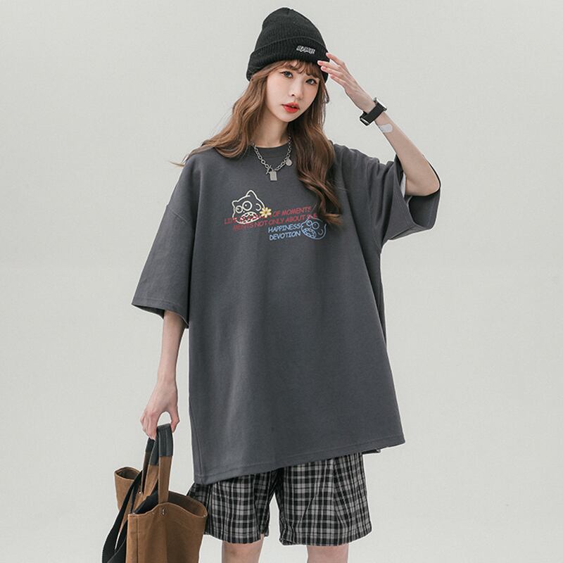 [Wrzb Series]★T-shirt★ Tops 5color Unisex Men's Butterfly Red Gray Black Blue Brown Easy to match