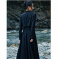 Load image into Gallery viewer, [Big Blue Dragon Series] ★China style dress★ Faux layered retro black black design
