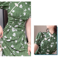 Load image into Gallery viewer, [Weice series] ★China style dress★ Improved cheongsam dress Floral pattern dress Slimming green Green
