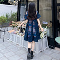 Load image into Gallery viewer, [WANAI Series] ★One Piece★ Summer Clothes, Cute, Large Size, Slimming, Ladies, Commuting, OL, Date, Navy
