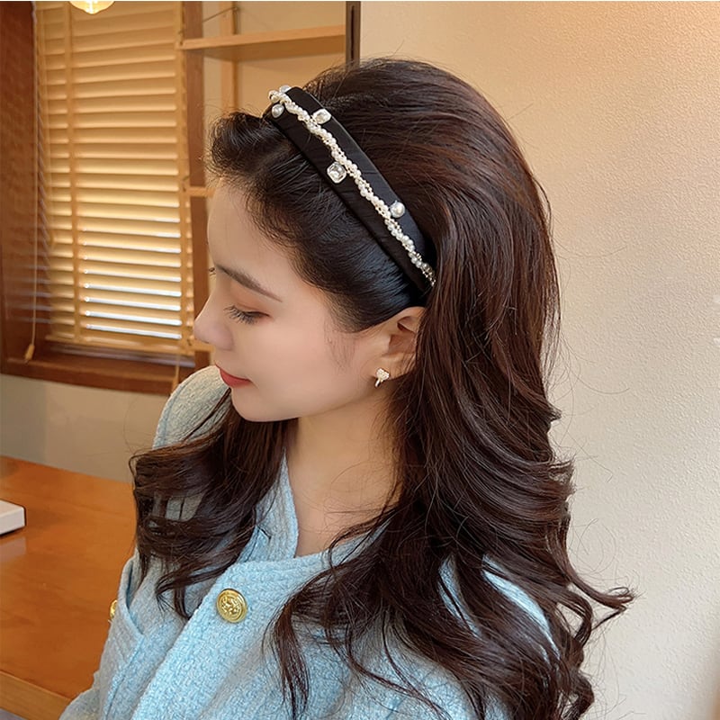 [Rainou Series] ★Headband★ 3color Hair Ornament Ladies Accessories Black Beige Apricot