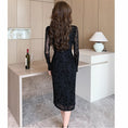 Load image into Gallery viewer, [AL Fashion Series] ★Cheongsam dress★ Chinese style dress, slimming, sexy, improving temperament, black, black
