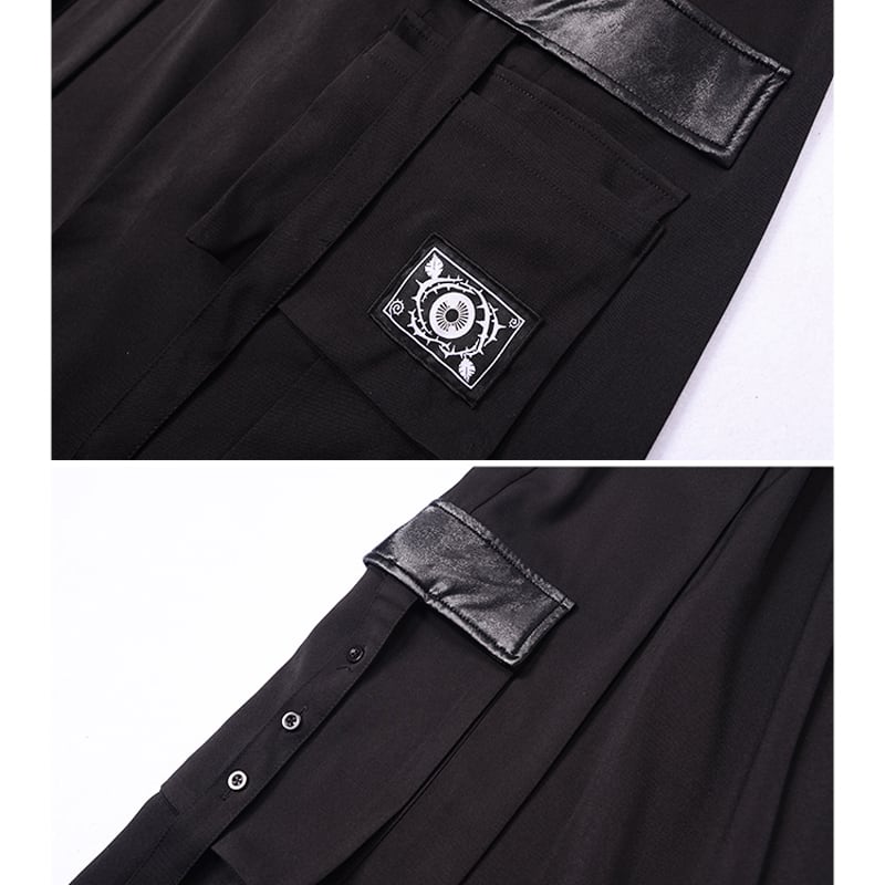 [Kokaisha series]★China style pants★Bottoms Gaucho pants Gaucho SML Easy to match Black Black