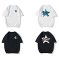 Load image into Gallery viewer, [BIGEMAN Series]★T-shirt★ Tops 2color Unisex Men's Large Size Star Casual Black White
