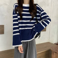 Load image into Gallery viewer, [Insufficient Moe Series] ★Tops★ 4color Flare Sleeve Women's Stylish Horizontal Striped Pattern Easy to Match
