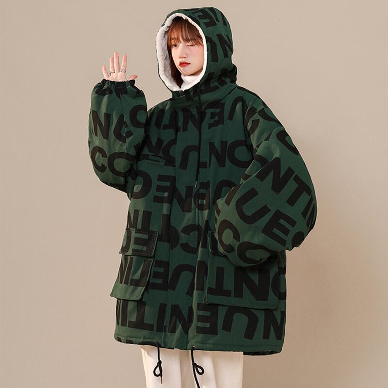 [Morimoto Series] ★Winter Coat★ 2color Thick Warm Unisex Men's Alphabet Black Green