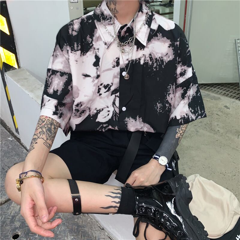 [Demon King Series]★Shirt★ Tops Printed Ins Style Fashion Summer Unisex Costume Couple Clothes Men's