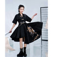 Load image into Gallery viewer, [Kyoto series]★China style dress★ Embroidery irregular unique design cool black black
