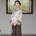 Load image into Gallery viewer, [Mingsho Series]★China style tops★ Shirt Improves temperament Improved Tang suit Loose print Retro Summer clothes
