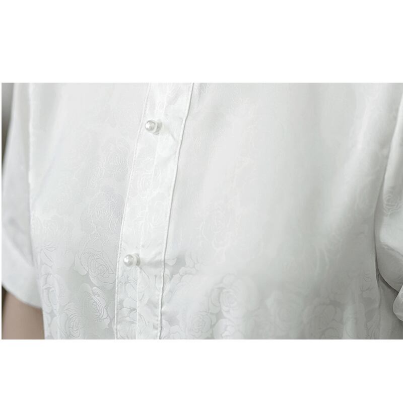 [BAIRIMENG Series]★China style shirt★ Tops Summer clothes Improve your temperament White White Easy to match