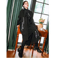 Load image into Gallery viewer, [Ancient Monster --- Preface Series] ★China style outerwear★ Falling shoulders, long outerwear, lettering pattern, black, black
