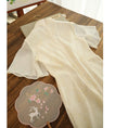 Load image into Gallery viewer, [Daughter fish series] ★China dress★ One piece dress lace chiffon switching beige cute
