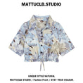 Gallery viewerに画像を読み込む, 【MATTUCLB STUDIOシリーズ】★シャツ★ トップス 花柄 プリント レトロ S M L 半袖シャツ ショート丈
