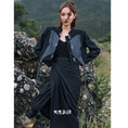 Load image into Gallery viewer, [Big Blue Dragon Series] ★China style outerwear★ Mini length Butterfly design Original black gray color scheme
