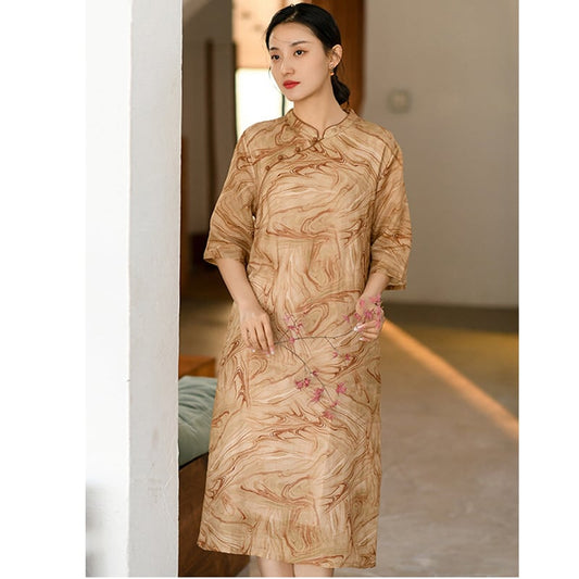 [Miss Fenny Series] ★Chinese style dress★ 2color Elegant Chinese Clothes Tang Suit Retro Improved Chinese Dress