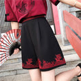 Load image into Gallery viewer, [Chamaru Girl Series]★China style shorts★ Shorts Black Black High Waist A-line Casual
