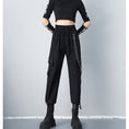 Load image into Gallery viewer, [AZE Series] ★Casual Pants★ Pants with Chains Bottoms Black Black Autumn Clothes Easy to Match and Slimming
