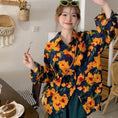 Load image into Gallery viewer, [YOUZI Series]★Shirt★ Tops Oil Painting Style Floral Pattern Sunflower Loose Retro Commuting Date Women's
