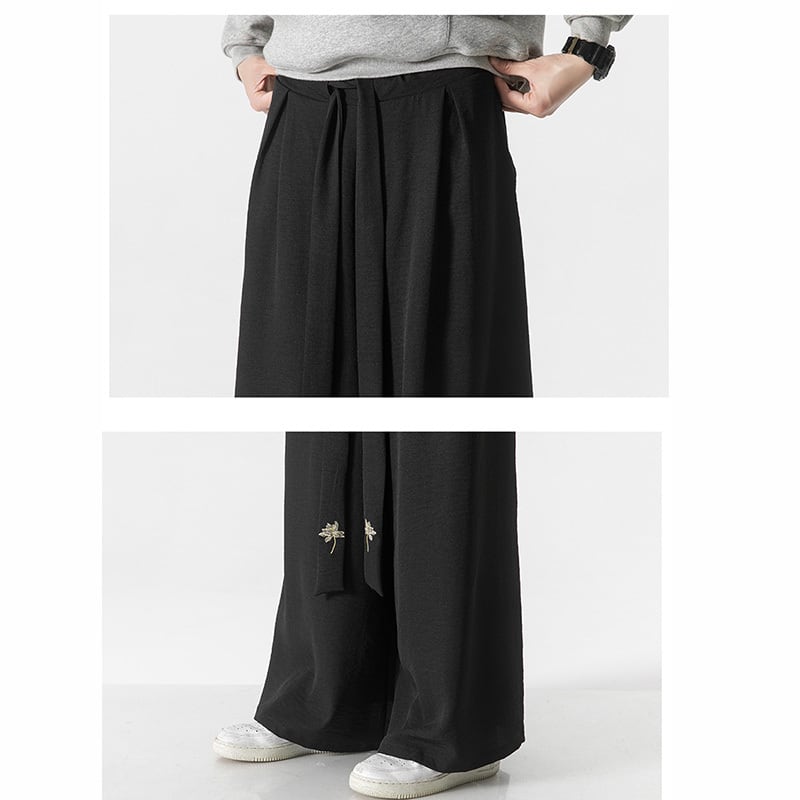 [Small Trouble Series]★China Style Pants★ 4color Bottoms Unisex Men's Large Size Gaucho Pants