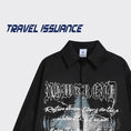 Gallery viewerに画像を読み込む, 【TRAVEL ISSUANCEシリーズ】★シャツ★ 2color トップス 長袖シャツ 男女兼用 メンズ おしゃれ 黒 白 プリント
