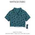 Load image into Gallery viewer, [ANAMONE STUDIO Series]★Shirt★ Tops Short Sleeve Shirt Butterfly SML Short Length Fashion
