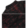 Load image into Gallery viewer, [Big Blue Dragon Series] ★China style tops★ Velvet letter pattern slim slimming black red black red
