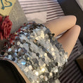 Load image into Gallery viewer, [NANA Series] ★Mini Skirt★ Bottoms Sexy Cute Silver Silver Women's Easy to match
