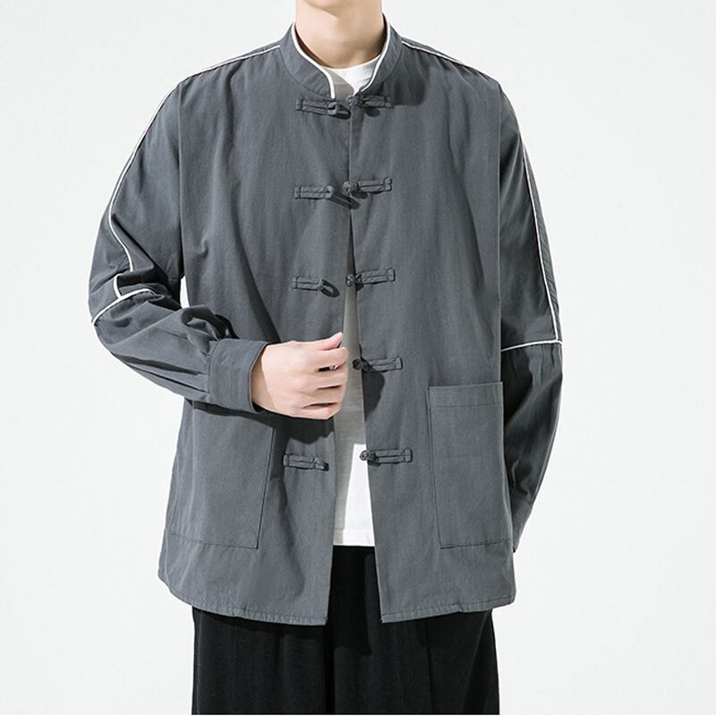 [Small trouble series]★China style jacket★ 3color outerwear unisex men's large size black gray white