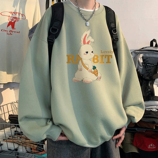 [SENSU Series] ★Tops★ 8color Long Sleeve Tops Unisex Men's Large Size Rabbit Rabbit Cartoon