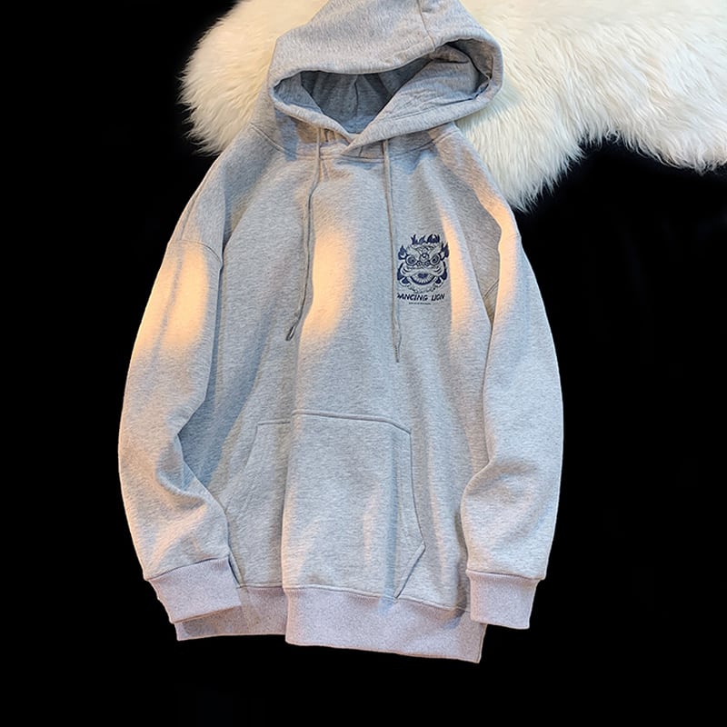 [XINGSHI Series]★China style hoodie★ 5color tops unisex men's cute white gray black blue pink