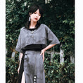 Load image into Gallery viewer, [Kokaisha --- Smoke Cloud Mio Series]★Setup Single item order★ Camisole + happi coat or skirt Ink pattern Chinese clothes
