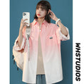 Load image into Gallery viewer, [Fujiiman Series]★Shirt★ 4color Tops Unisex Men's Large Size Short Sleeve Shirt Gradation
