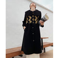 Load image into Gallery viewer, [First look series] ★China style coat★ Long coat outerwear coat cute black gold black SML
