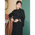 Load image into Gallery viewer, [Old Monster---Gold Series]★China style outerwear★Jacket suede black black retro
