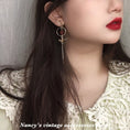 Load image into Gallery viewer, [Minami Koji Series] ★Earrings★ Pair Earrings or Earrings Crane Red Red Gold Golden Asymmetrical
