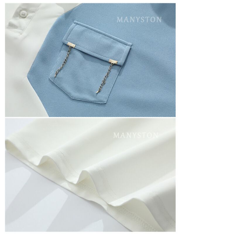 [MANYSTON Series] ★POLO Shirt★ Tops 2color Unisex Men's Short Sleeve Color Scheme Casual Design Available