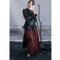 Load image into Gallery viewer, [Da Qinglong Shu Series] ★China style skirt★ Designed bottoms Hanfu skirt original wine red
