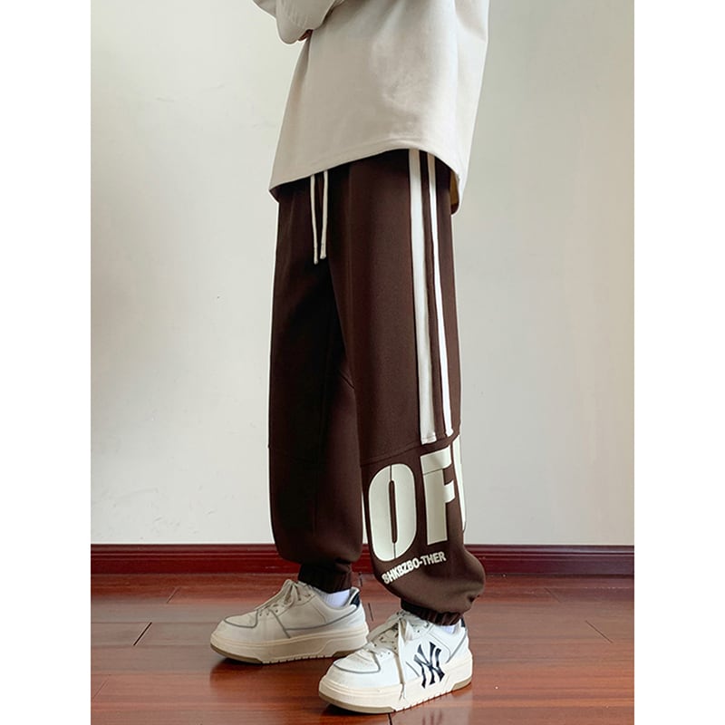 [DUFENG Series] ★Casual Pants★ 3color Bottoms Trousers Unisex Men's Alphabet Slimming Fashion