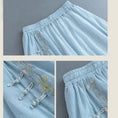 Load image into Gallery viewer, [Qing series]★China style skirt★ 3color bottoms cotton linen embroidery A-line black blue white
