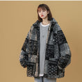 Load image into Gallery viewer, [Suikoishi Series] ★Winter Coat★ Cotton coat, outerwear, without hat type, with hat type, unisex, men's, floral pattern, fashion
