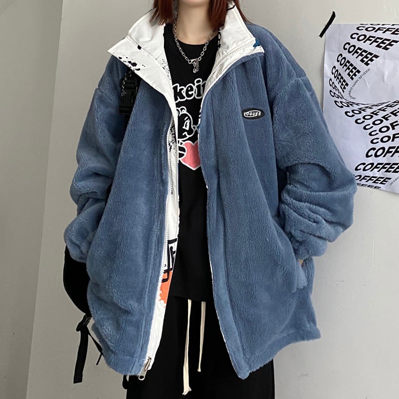 [Demon King Series]★Outerwear that can be worn on both sides★ 2color white or black graffiti coat Unisex Unique fashion