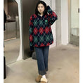 Load image into Gallery viewer, [Tachibana Koju Series] ★Sweater★ 2color knit tops Christmas rhombus cute fashion
