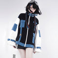 Load image into Gallery viewer, [Momoko Sakura Series] ★Jacket★ Outerwear cute color scheme original white blue black easy to match ladies
