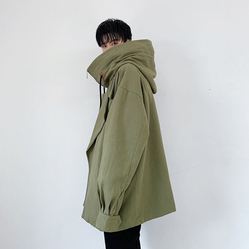 [Coolman Series]★Outerwear★ 2color Unisex Men's Casual Loose Green Black Green Black