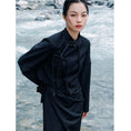 Load image into Gallery viewer, [Da Qinglong Shu Series] ★China style outerwear★ Blazer, mini length, Chinese buttons, Chinese clothes, black, slimming
